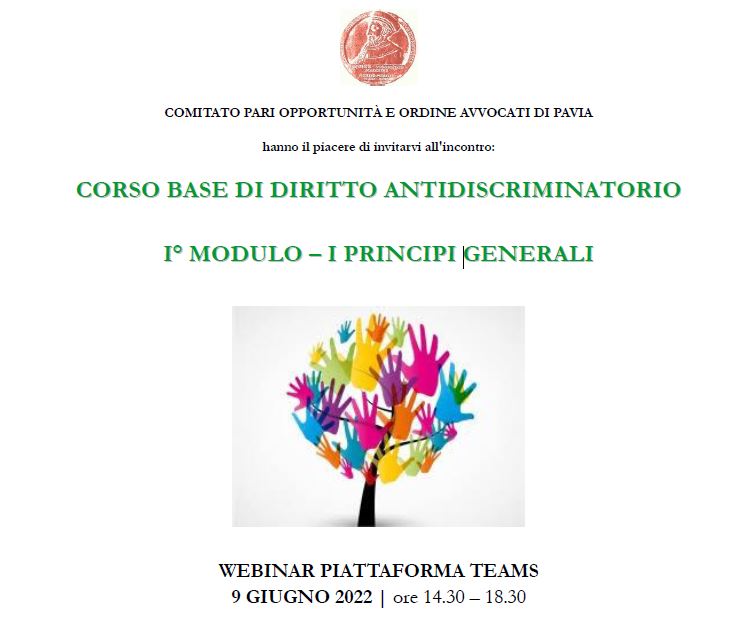 Immagine corso base Diritto Antidiscriminatorio - I modulo
